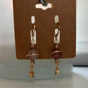 Planet/star earrings